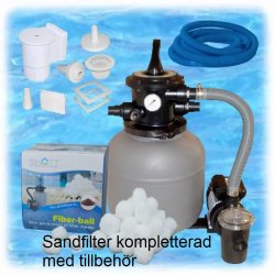 Sandfilter Popular ver2 med 0,40 hk pump för 5-30 m³ pool