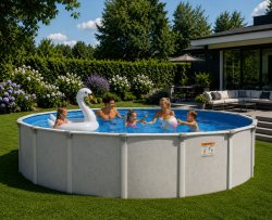 Pool paket 1.37m 4,60m Ø "Hybrid Sea Shore" inkl Poolkampanj produkter