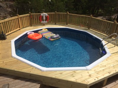 Zoom bild av Pool Paket 1.32m hög x 5.50m Ø "Caspian"