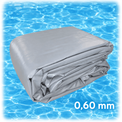 Zoom bild av POOL-LINER Ljus GRÅ för rund pool 3,60mØ H 1,22-1,37m Tjocklek 0,6mm 