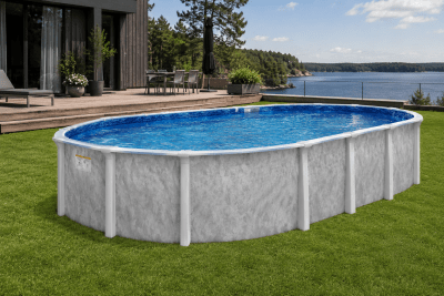 Zoom bild av Pool Seashore oval 1,37m hög Primastarpool