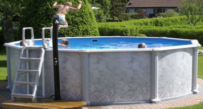 Zoom bild av Pool paket 1,37m 3,60m Ø "Hybrid Sea Shore" inkl Poolkampanj produkter