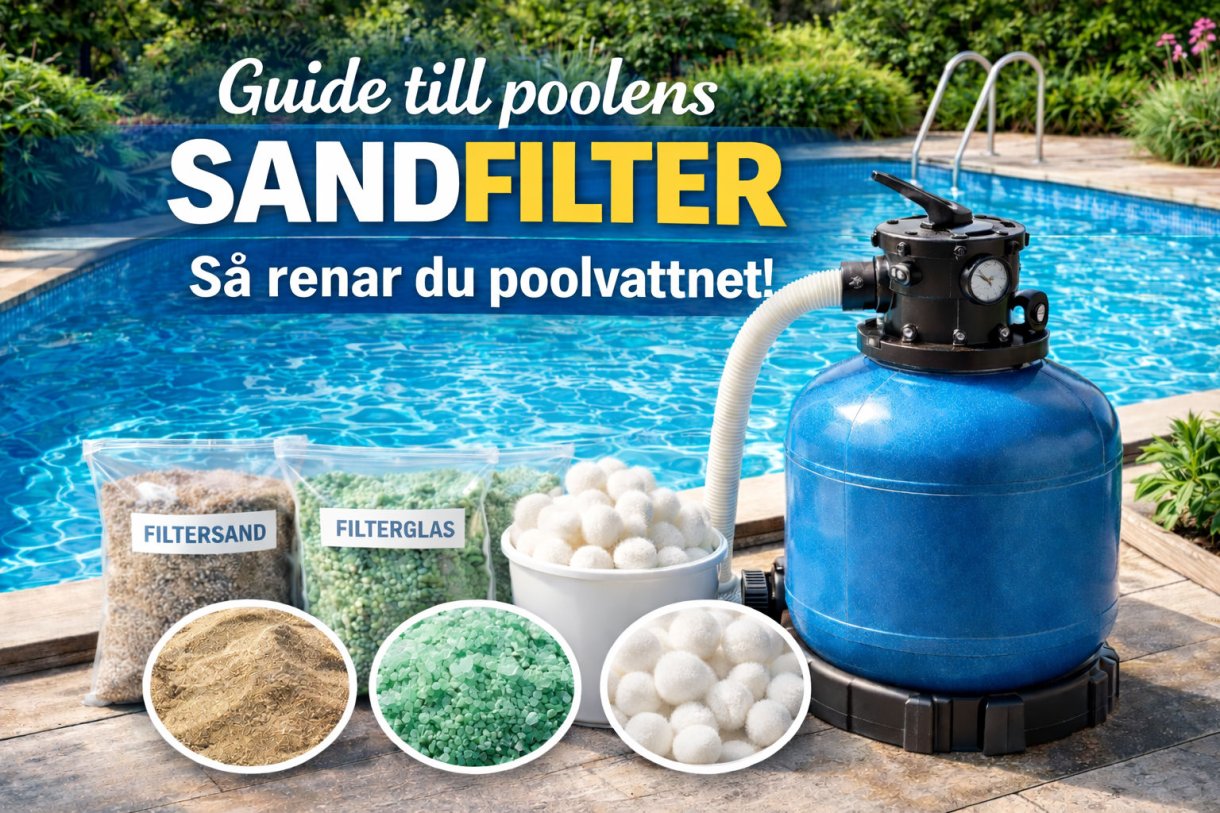 Guide till poolens sandfilter – sandfilter, filtermedia och poolvattenrening vid swimmingpool